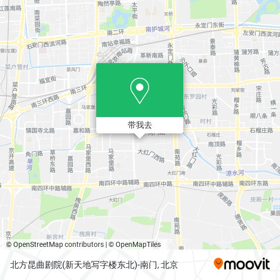 北方昆曲剧院(新天地写字楼东北)-南门地图