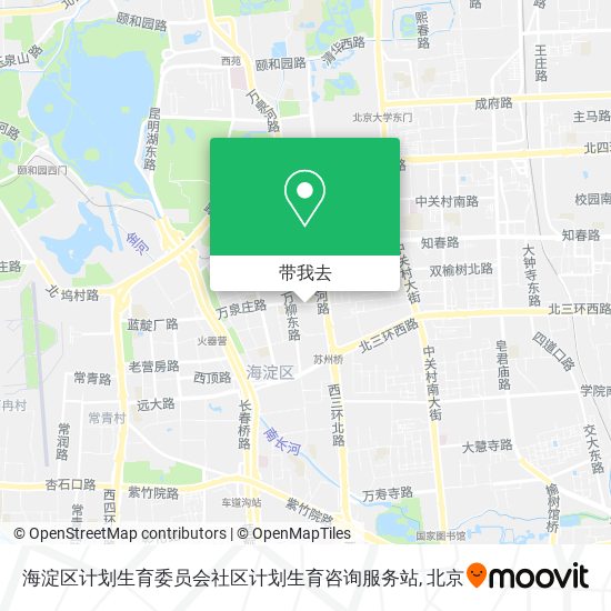 海淀区计划生育委员会社区计划生育咨询服务站地图