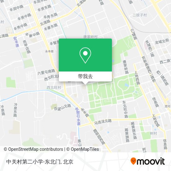 中关村第二小学-东北门地图