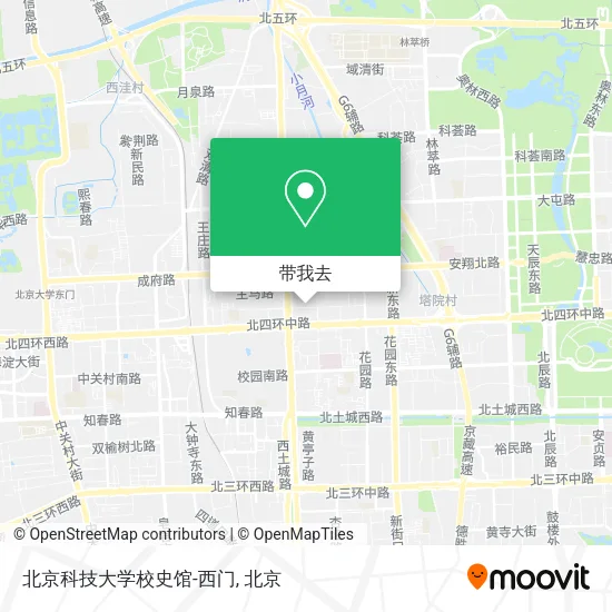 北京科技大学校史馆-西门地图