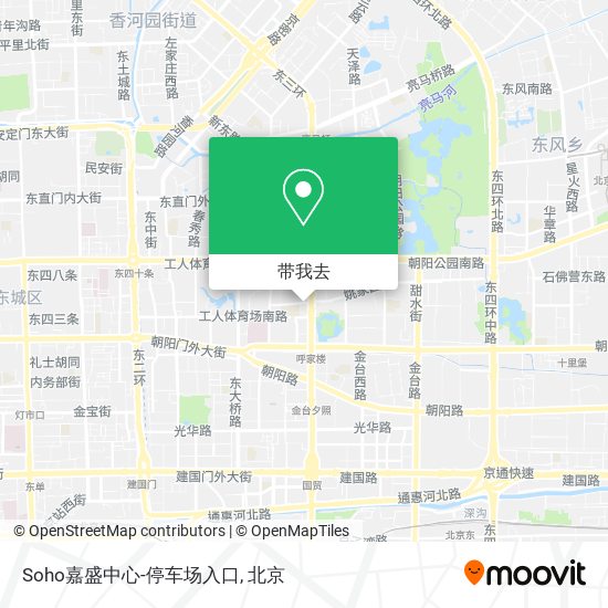 Soho嘉盛中心-停车场入口地图