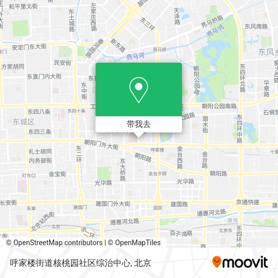 呼家楼街道核桃园社区综治中心地图