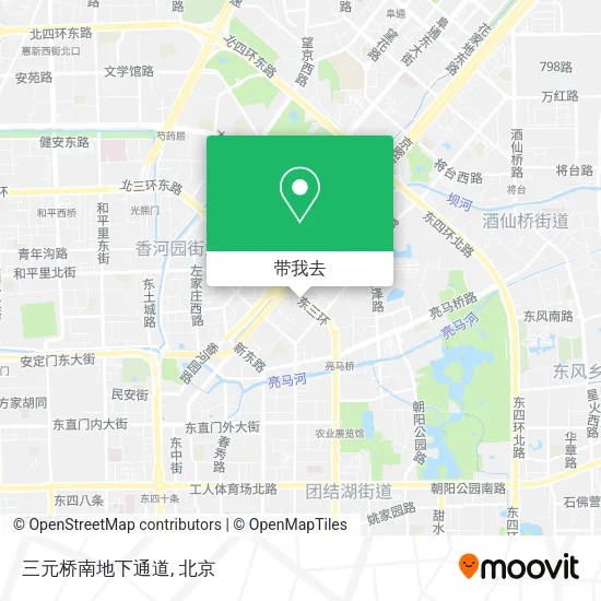 三元桥南地下通道地图