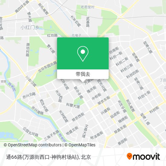通66路(万源街西口-神驹村场站)地图
