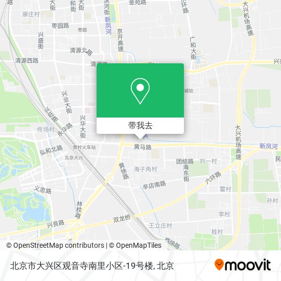 北京市大兴区观音寺南里小区-19号楼地图