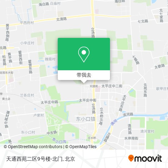 天通西苑二区9号楼-北门地图
