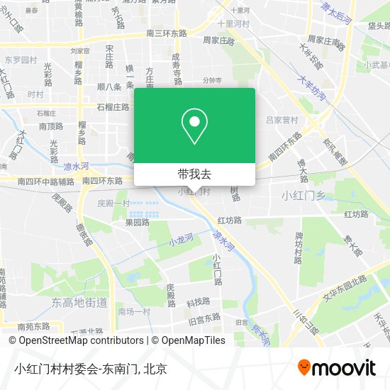 小红门村村委会-东南门地图