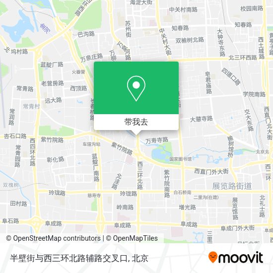半壁街与西三环北路辅路交叉口地图