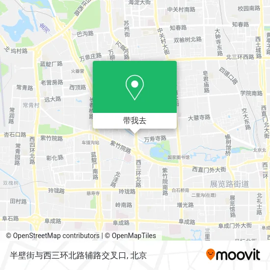 半壁街与西三环北路辅路交叉口地图