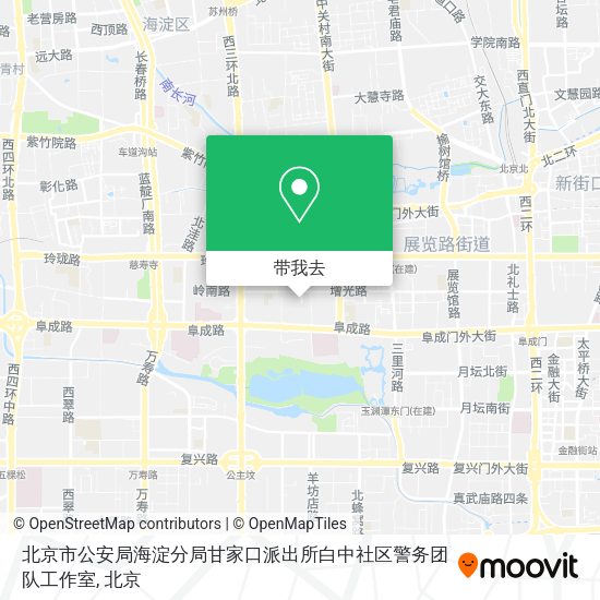 北京市公安局海淀分局甘家口派出所白中社区警务团队工作室地图