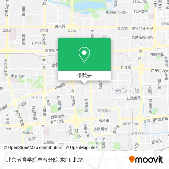 北京教育学院丰台分院-东门地图