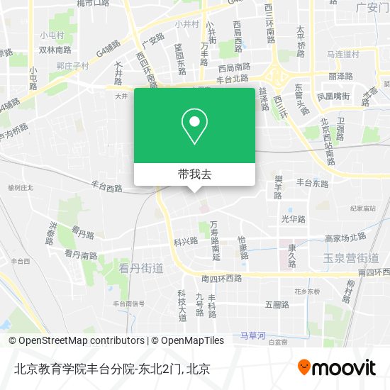 北京教育学院丰台分院-东北2门地图