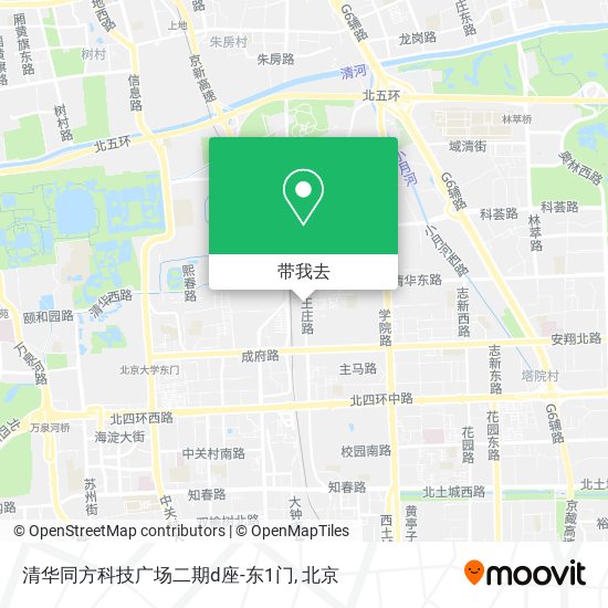 清华同方科技广场二期d座-东1门地图