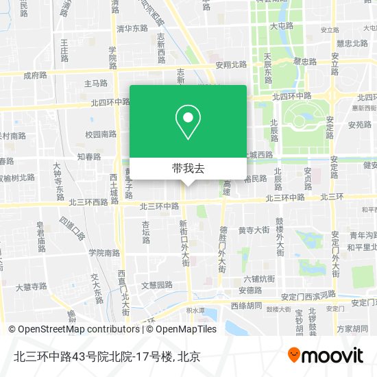北三环中路43号院北院-17号楼地图