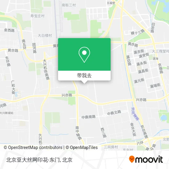 北京亚大丝网印花-东门地图