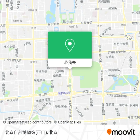 北京自然博物馆(正门)地图