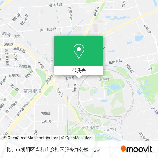 北京市朝阳区崔各庄乡社区服务办公楼地图
