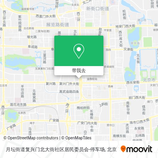 月坛街道复兴门北大街社区居民委员会-停车场地图