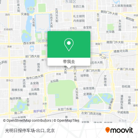 光明日报停车场-出口地图