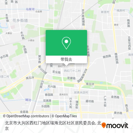 北京市大兴区西红门地区瑞海北区社区居民委员会地图