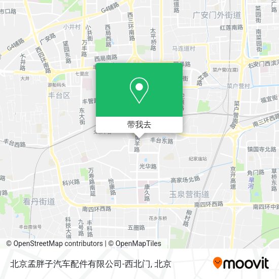 北京孟胖子汽车配件有限公司-西北门地图