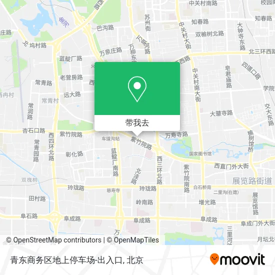 青东商务区地上停车场-出入口地图