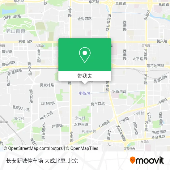 长安新城停车场-大成北里地图