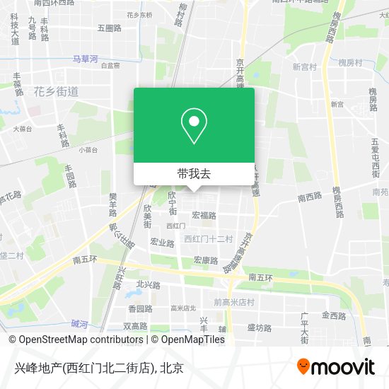 兴峰地产(西红门北二街店)地图