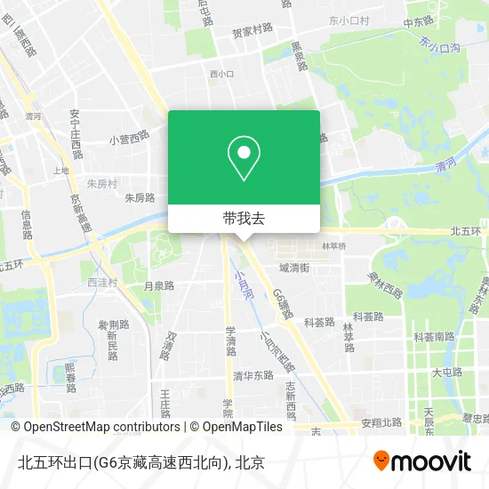 北五环出口(G6京藏高速西北向)地图