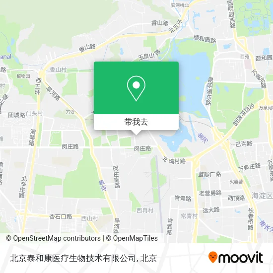 北京泰和康医疗生物技术有限公司地图