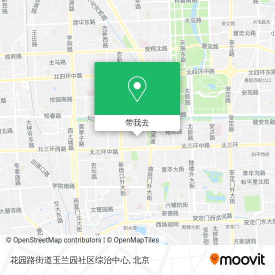 花园路街道玉兰园社区综治中心地图