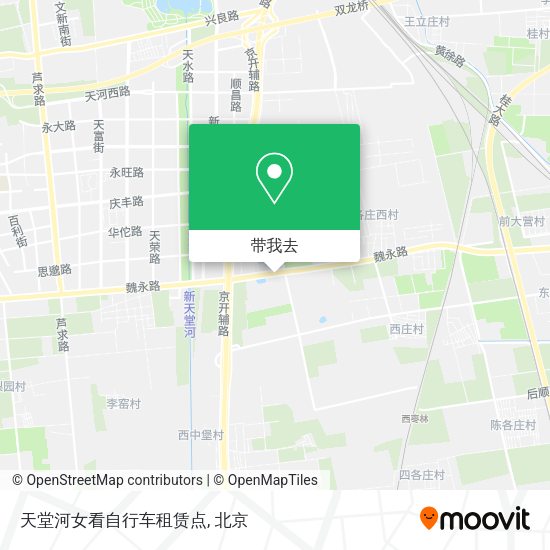 天堂河女看自行车租赁点地图