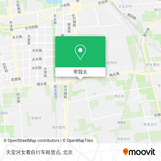 天堂河女看自行车租赁点地图