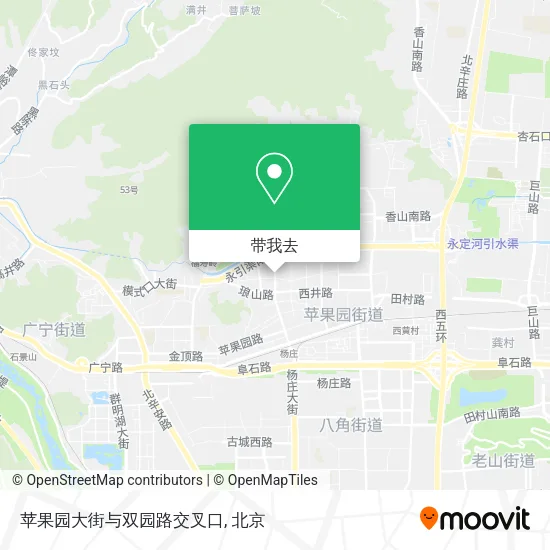 苹果园大街与双园路交叉口地图