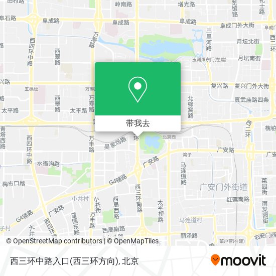 西三环中路入口(西三环方向)地图