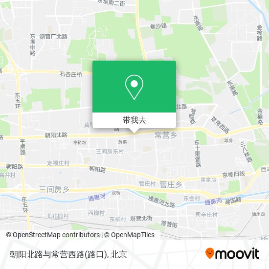 朝阳北路与常营西路(路口)地图
