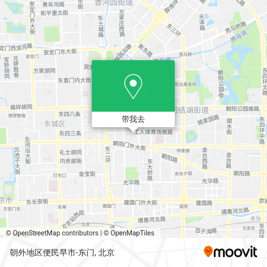 朝外地区便民早市-东门地图