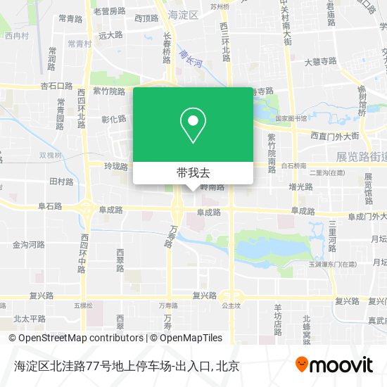 海淀区北洼路77号地上停车场-出入口地图