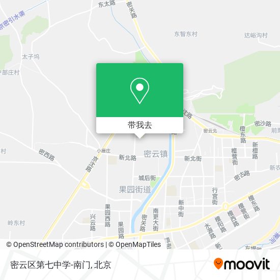 密云区第七中学-南门地图