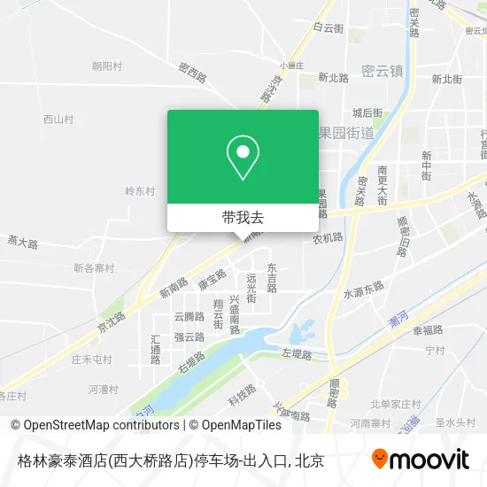 格林豪泰酒店(西大桥路店)停车场-出入口地图