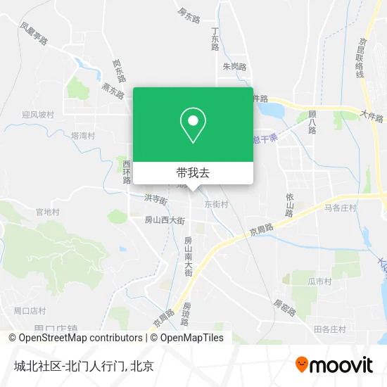 城北社区-北门人行门地图