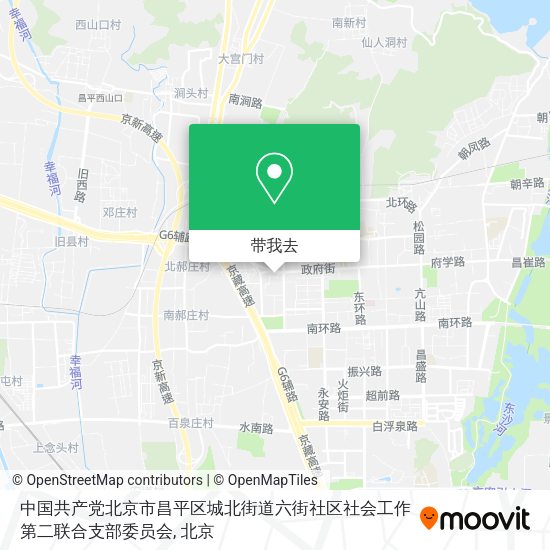中国共产党北京市昌平区城北街道六街社区社会工作第二联合支部委员会地图