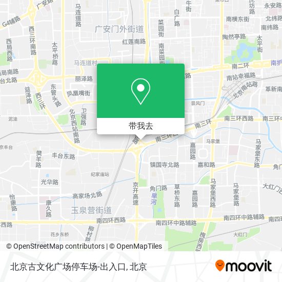 北京古文化广场停车场-出入口地图