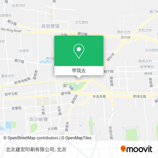 北京建宏印刷有限公司地图