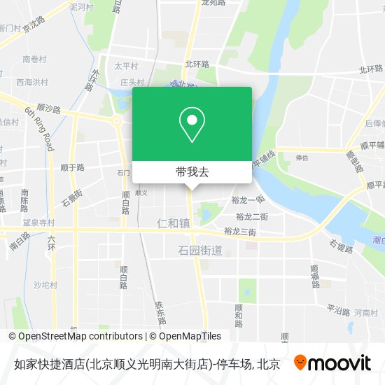如家快捷酒店(北京顺义光明南大街店)-停车场地图