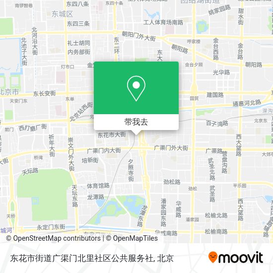 东花市街道广渠门北里社区公共服务社地图