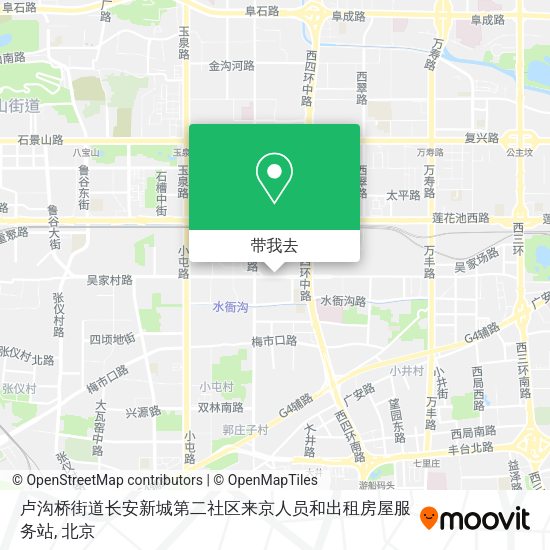 卢沟桥街道长安新城第二社区来京人员和出租房屋服务站地图