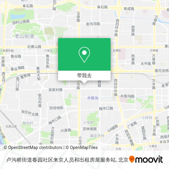 卢沟桥街道春园社区来京人员和出租房屋服务站地图