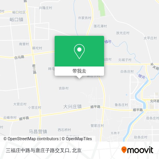 三福庄中路与唐庄子路交叉口地图