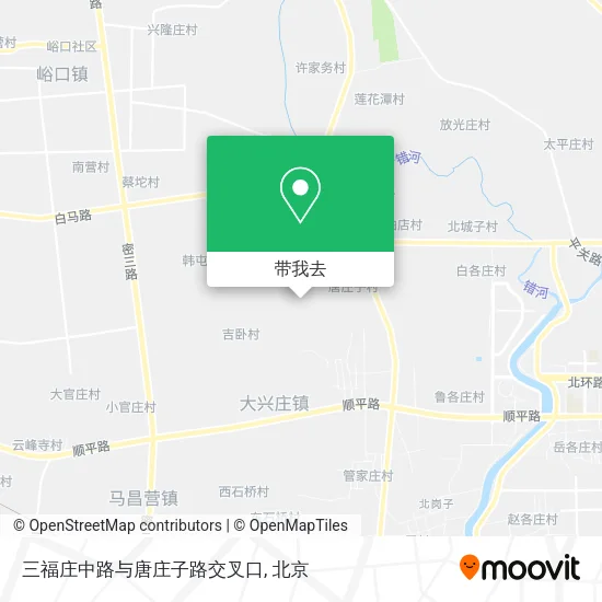 三福庄中路与唐庄子路交叉口地图